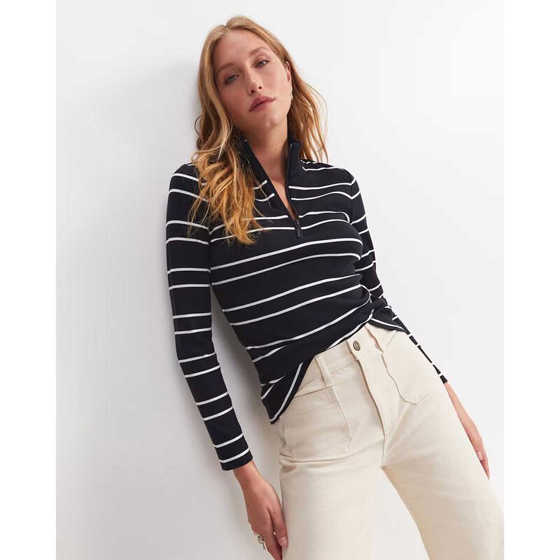 Sportscraft Lucy Stripe Zip Funnel Neck image number 2